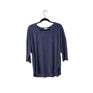 Navy Blue Sherosa Womens XL 3/4 Sleeve Casual Top